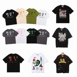 Designer galleries mens t shirt depts womens tshirts graphic tee hand-painted INS splash letter Gallary round neck t-shirts clothes Galleryes depts Tees