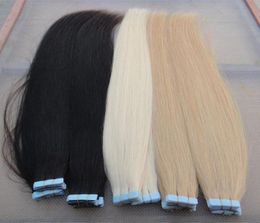 top grade Tape in hair extensions skin weft Colours blonde remy hair 20pcsbags Double Sides Adhesive human hair 8900501
