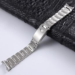 Watch Band For 316L Series Solid Stainless Steel Strap Male 22mm Bracelet Waterproof Accessories Rivet Drawing Bands236C