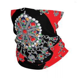 Bandanas Kabyle Style Jewelry Bandana Winter Neck Warmer Women Windproof Wrap Face Scarf Hiking Moroccan Carpet Pattern Gaiter Headband