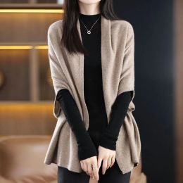 Cardigans Wome Loose Long Sweater Cardigan Ladies Autumn Winter Knitted Coat Female Casual Tops Korean Cardigan Short Sleeve Fashion