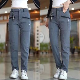 Pants High Grade New Style Men's Pants Four Seasons Can Wear Large Pockets Slim Straight Stretch Casual Pants Fashion Men Clothing