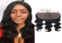 Indian Raw Virgin Hair 13X6 Lace Frontal With Baby Hairs Pre Plucked Body Wave 136 Frontals Natural Color 1226inch9990351