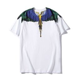 Designer men's T-shirt and women's top Fashion Brand mb Short Sleeve Marcelo Classic Phantom Wing T-Shirt Color Feather Lightning Blade Couple Half Sleeve T 0BWD