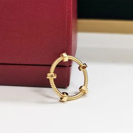 High Version Nut Rings For Women Luxury Designer Couple Ring Men Fashion Jewelry Halloween Gift Items 240220