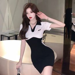 Dress Clothes Bodycon Woman Dress Shirt Dresses for Women 2023 Mini Tshirts Tight Short Sensual Sexy Aesthetic Trendy Outfits Loose X