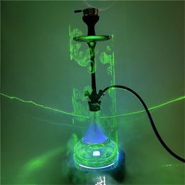 Heady glass bongs Hookah/Hot laser beam base for hooka and glass bong with RGB led lighter creating cool light effect with 5000mAH lithium battery