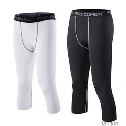 Mens sports tights quick drying basketball clothing bottoming training high elastic sports pants running fitness pants compression pants