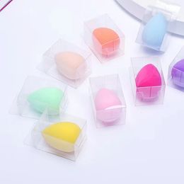100pcs Custom Makeup Sponge with Clear PVC Box Makeup Cosmetic Puff Powder Blender Puff for Beauty Accessories Maquillage 240301