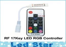 LED RGB Controller DC5V24V 12A 17key mini RF Wireless Remote Dimmer For 5050 3528 RGB Flexible Strip Light6642657