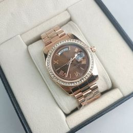 Designer-Herrenuhr mit zwei Kalendern und Diamanteinlage, wasserdichte Automatikuhr, Edelstahl, Sporttauchen, Montre-Herrenuhr, Damen-Armbandbox