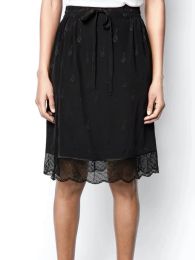 Dresses 100% Silk Black Women Skirt French Jacquard Silk Lace Beautiful Short Skirt