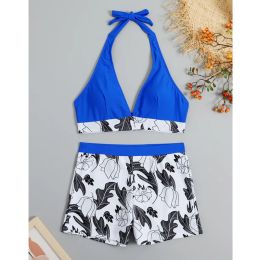 Swimwear Summer Print Swimsuits Tankini Sets Female Swimwear Sports Beach Wear TwoPiece Bathing Suit Girls Pool Women Swimming Suit 2023