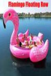 6-8person Huge Flamingo Pool Float Giant Inflatable Unicorn Swimming Pool Accessories For Party Floating wedding beach Boat Outdoor Toy9448157