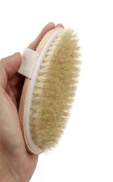 Dry Skin Body Soft Natural Bristle Brush Wooden Bath Shower Bristle Brush SPA Body Brush without Handle 30pcs3867987