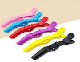 Whole 5pcs New Colorful Sectioning Clips Clamps Hairdressing Salon Hair Clips DIY Accessories Hairpins Hair Styling Tools Rand7932417