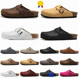 Arizonas White Suede Taupe Brown Black Clogs Slippers Men women Leather Buckle Strap Summer Flip Flops Blue Orange Pink birkinstocks Slide