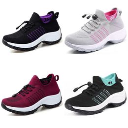 Fashion men women breathable running shoes purple blue green pink soft sole runner sports sneakers GAI 130