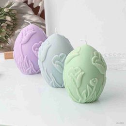 Candles Flare egg shaped candle silicone Mould Easter flower geometric sphere candle silicone Mould cake chocolate soap Mould home decor