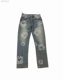 Men's Jeans Mens jeans Denim Jean skinny Pants Man bell-bottoms Rhinestone slim pants Hip hop street 240305