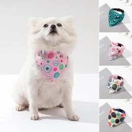 Dog Apparel Adjustable Cat Neck Scarf Bandage Collar Triangle Bib Hristmas Pet Accessories Saliva Towel Bandana