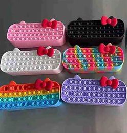 Toys Coins Purse Pencil Case Party Favour Colourful Push Bubble Sensory Squishy Stress Reliever Autism Needs Anti-stress Rainbowa56a339255349