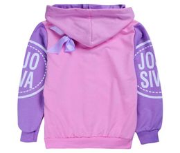 jojo siwa clothes kids zipper hoodies Spring and Autumn 412t Kids Girls Hoodies Jacket Coat 110150cm kids designer clothes girls6104002