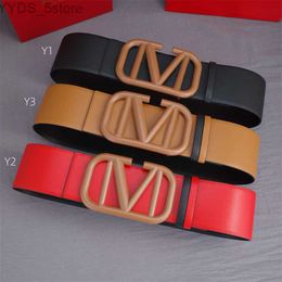 Belts Fashion Designer Brand Belts Letter Buckle Waistband 7cm Wide Brown 240305