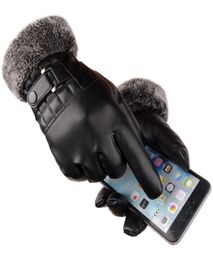 Mens Christmas Gift Thicken Black Warm Washing Leather Gloves Business Woring Touchscreen Glove 2021 Fashion Design4814495