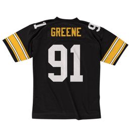 Stitched football Jersey 91 Kevin Greene 1994 white mesh retro Rugby jerseys Men Women and Youth S-6XL