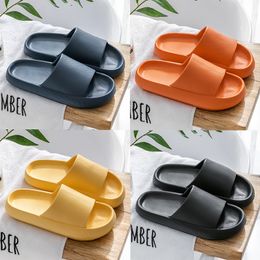 for Men Women Solid Colour Slippers Hots Low Soft Black White Ivory Multis Walking Mens Womens Shoes Trainers GAI 364 Wo S Wos