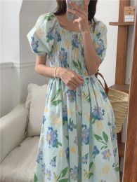 Dress Korean style Summer New Women Fashion Casual Midi Dress Elegant Vestdios Female Loose Dress