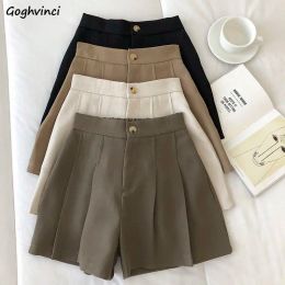 Shorts Shorts Women Minimlaist Solid High Waist 4 Colors Allmatch Feminine Classic Quality Popular Ulzzang Casual Loose Chic New