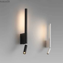 Wall Lamp Bedside wall lamp 330 degree rotation adjustable wall lamp reading light with switch minimalist Nordic hotel room master bedroom