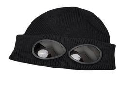 Two Lens Glasses Goggles Beanies Men Knitted Hats Skull Caps Outdoor Women Uniesex Winter Beanie Black Grey Bonnet Gorros1503046