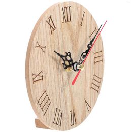 Wall Clocks Small Clock Hanging Rustic Wooden Bedroom Decorative Round Metal Non Ticking