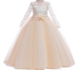 Girl039s Dresses Princess Baby Girls Lace Flower Ball Gown Wedding Bridemaid For Party Dress First Communion Baptism5523670