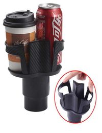 2 in 1 Twin Mounts Car Cup Coffee Holder with Adjustable Base Soft Drink Can Bottles Stand Mounting Auto Accessories7652475