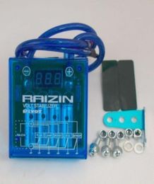 Universal PIVOT MEGA RAIZIN Car Fuel Saver Voltage Stabiliser Regulator LedBlue4936504