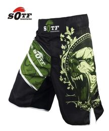 SOTF Green Bear breathable cotton boxer shorts sports training mma fight short clothing muay thai boxing 2012163724948