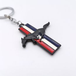 Auto Stickers 3D Metal Car Accessories Keyring Keychain Key Holder For Ford Mustang
