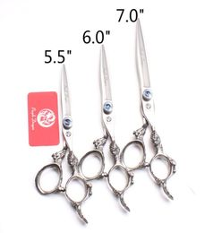 55quot 6quot 7quot Japan Titanium Purple Dragon Cutting Scissors Thinning Shears Hairdresser039s Shears Pets Scissors Pr1141090