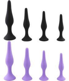 Massage Items 4 Sizes Silicone Anal Plug Beads Butt Plug for Beginner Sex Toys for Men Gay Anus Dilator Prostate Massager No Vibra3278856