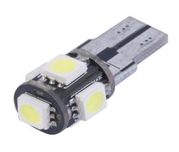 50PCS T10 5SMD 5050 led Canbus Error Car Lights W5W 194 5SMD LIGHT BULBS ERROR White Blue Red Pink Green whole7692106