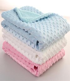 Baby Blanket Swaddling Newborn Thermal Soft Fleece Blanket Winter Solid Bedding Set Cotton Quilt Infant Bedding Swaddle Wrap 1115270088