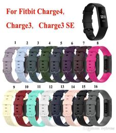 Newest Fashion Smart Silicone Strap Band For Fitbit Charge 4 Replacement Wristband Bracelet Adjustable For Fitbit Charge 3 3 SE 108343050