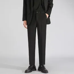 Men's Suits Suit Pants Men Fashion Social Mens Dress Korean Loose Oversize Straight Wide Leg Formal Trousers 2024 F228