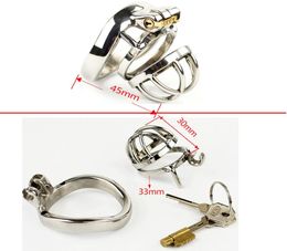 Smaller Stainless Steel Belt Cock Lock Cage Device Top Quality Metal Strap On Sex Products For Men5163352