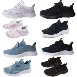 Women's casual shoes, spring and summer fly woven sports light soft sole casual shoes, breathable and comfortable mesh lightweight women's pink 38