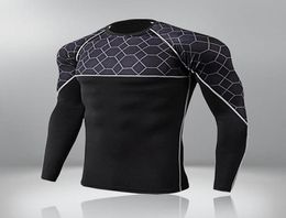 Men039s TShirts Outdoor Mens Quick Dry Fitness Compression Long Sleeve Baselayer Body Under Shirt Tight Sports Gym Wear Top Me3644666